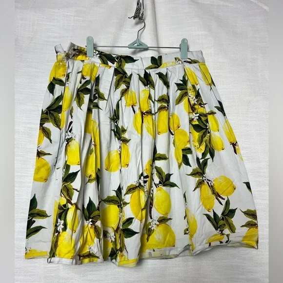 Vintage Grace Karin Lemon Print A-Line Skirt Women’s Size XL - Picture 4 of 4